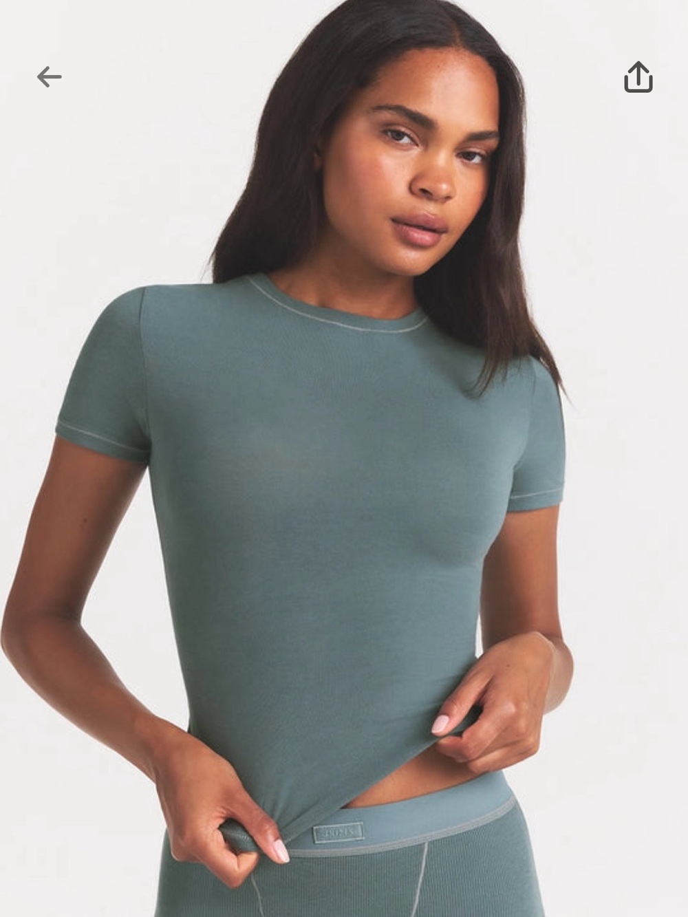 💙🧜SKIMS Cotton Jersey Short Sleeved T-Shirt in Kyanite🧜💙